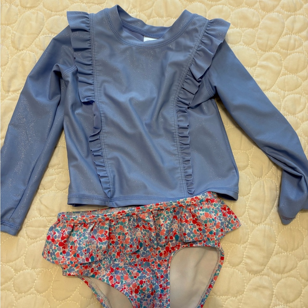 Ruffle Butts Girls’ Long Sleeve Swim Suit